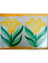 Azulejo Artesanal “Tulipán Amarillo” – Cerámica pintada a mano | MásCerámica