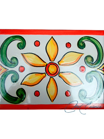 Azulejo Artesanal “Retama” – Cerámica pintada a mano | MásCerámica