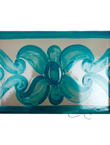 Azulejo Artesanal "Mallorca" Verde Agua