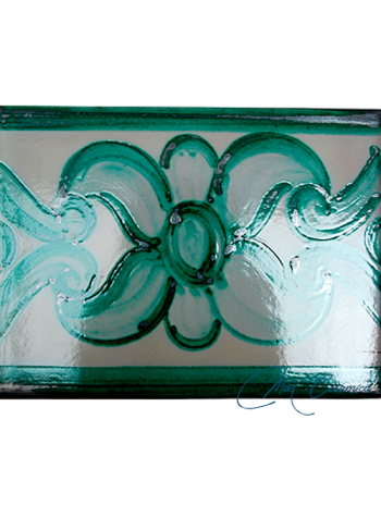 Azulejo Artesanal "Mallorca" Verde Cobre