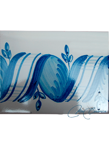 Azulejo Artesanal "Lazada" Azul