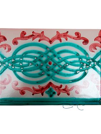 Azulejo Artesanal "Eslabón" Verde Cobre