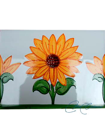 Azulejo Artesanal "Girasoles"