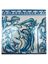 Azulejo Artesanal "Angel" Azul