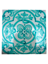 Azulejo Artesanal "Romana" Verde Agua
