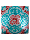 Azulejo Artesanal "Romana" Carmín