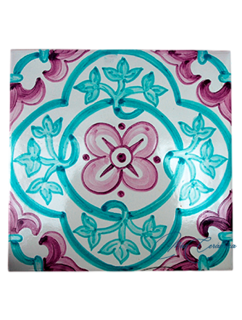 Azulejo Artesanal "Romana" Lila