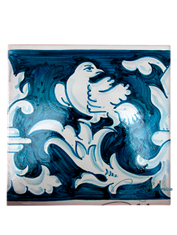 Azulejo Artesanal "Ave"