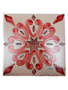 Azulejo Artesanal "Roseta" Carmín