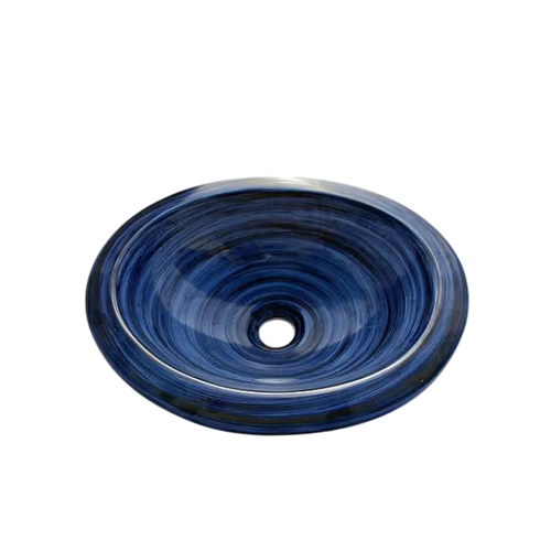 Lavabo Redondo de Cerámica Pincelado | Elegancia Artesanal – MasCeramica Lavabo Redondo de Cerámica Pincelado | Elegancia Artesanal – MasCeramica