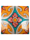 Azulejo Artesanal "Diamantina" Naranja