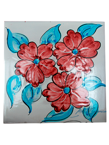 Azulejo Artesanal "Fleurs"