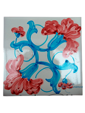 Azulejo Artesanal "Fleurs 2"