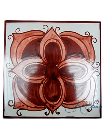 Azulejo Artesanal "Leonardo" Marrón