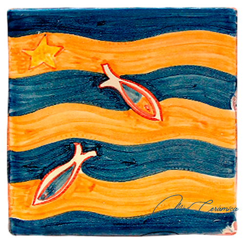 Azulejo Rústico "Peces" Azulejo Rústico "Peces"