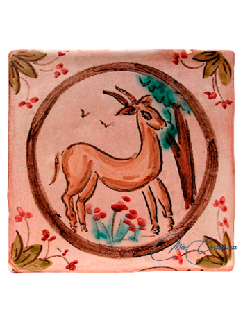 Azulejo Rústico "Ciervo"