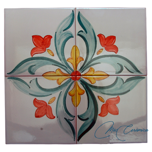 Zócalo de Cerámica Artesanal "Adelfa" Zócalo de Cerámica Artesanal "Adelfa"