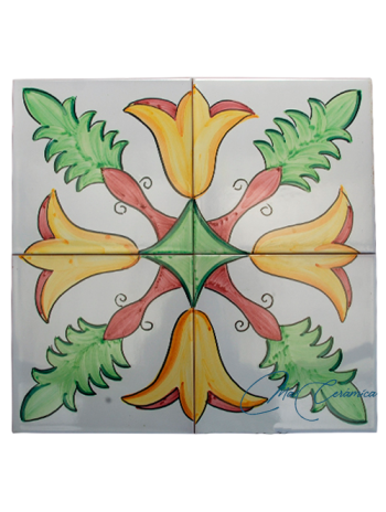 Zócalo de Cerámica Artesanal "Iris"