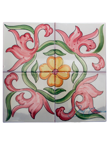 Zócalo de Cerámica Artesanal "Gardenia"