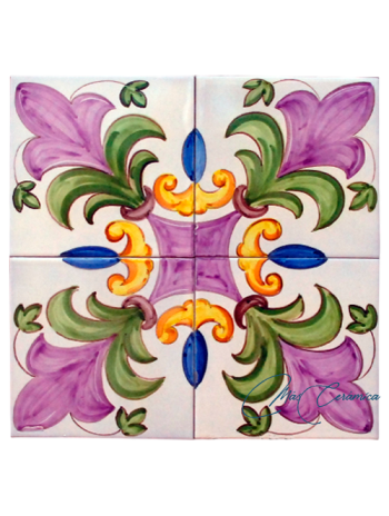 Zócalo de Cerámica Artesanal "Viola"