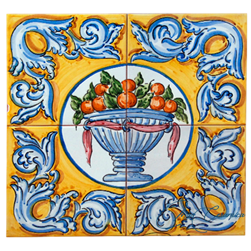 Zócalo de Cerámica Artesanal "Francés Zócalo de Cerámica Artesanal "Francés