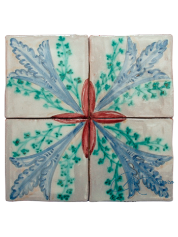 Zócalo de Cerámica Artesanal "Verbena"