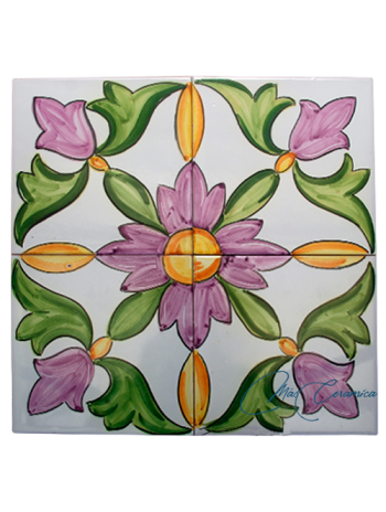 Zócalo de Cerámica Artesanal "Malva"