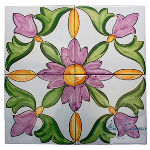 Zócalo de Cerámica Artesanal "Malva" Zócalo de Cerámica Artesanal "Malva"