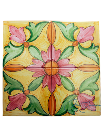 Zócalo de Cerámica Artesanal "Petunia"