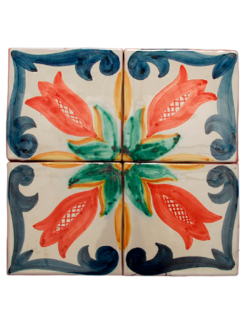 Zócalo de Cerámica Artesanal "Estrella"