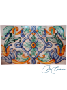 Zócalo de Cerámica Artesanal "Renacimiento Azul"