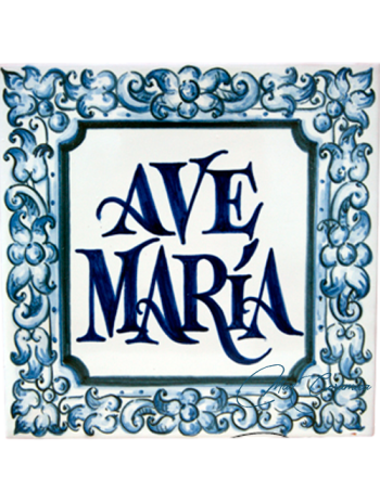 Placa de Cerámica "Ave María"