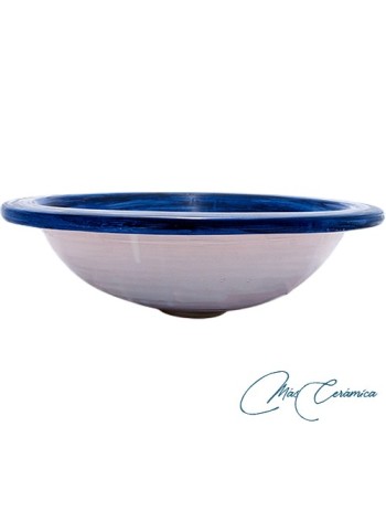 Lavabo Redondo de Cerámica Pincelado | Elegancia Artesanal – MasCeramica
