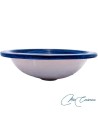 Lavabo Redondo de Cerámica Pincelado | Elegancia Artesanal – MasCeramica