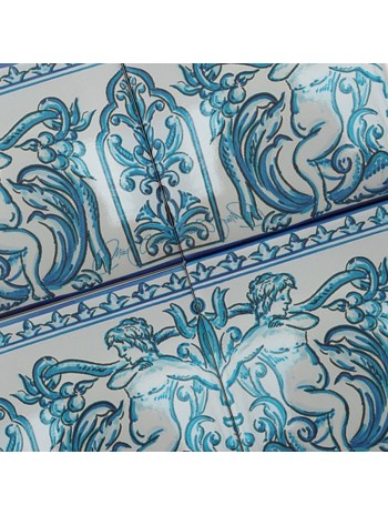 Azulejo Artesanal "Angel" Azul