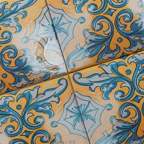 Azulejo Artesanal “Dorada” – Cerámica pintada a mano | MásCerámica Azulejo Artesanal “Dorada” – Cerámica pintada a mano | MásCerámica