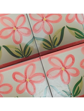 Azulejo Artesanal "Margaritas" – Cerámica pintada a mano | MásCerámica