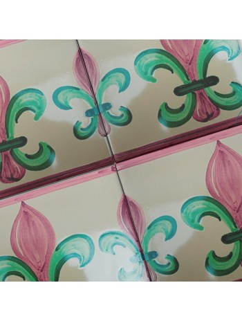 Azulejo Artesanal "Flor de Lis"