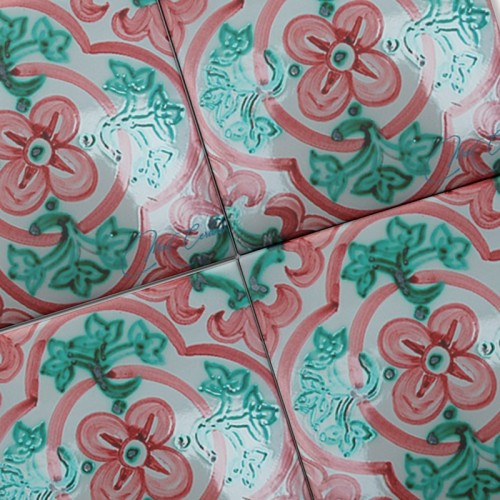 Azulejo Artesanal "Romana" Verde
