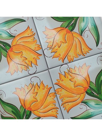 Azulejo Artesanal "Clavel"