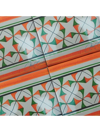 Azulejo Artesanal Naranja "Italiana"
