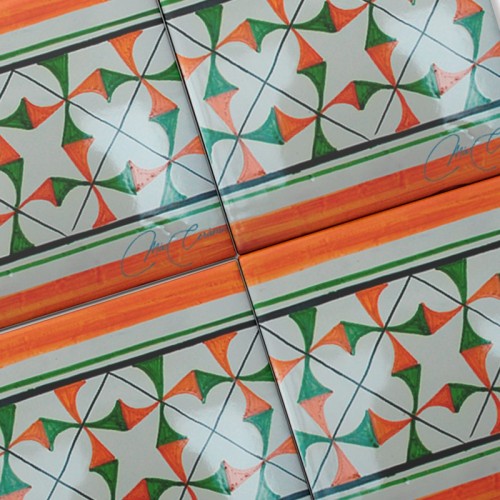 Azulejo Artesanal Naranja "Italiana"
