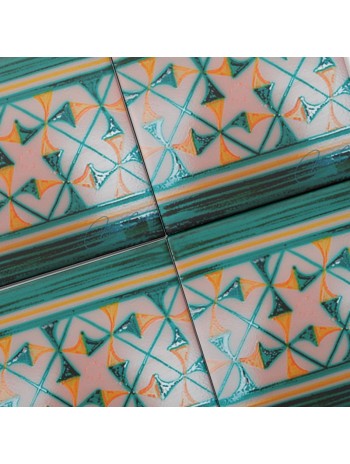 Azulejo Artesanal "Italiana" Verde