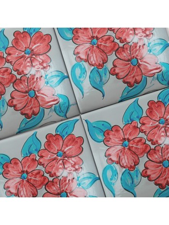 Azulejo Artesanal "Fleurs"