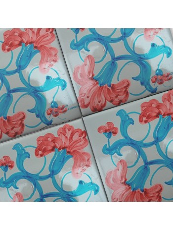 Azulejo Artesanal "Fleurs 2"
