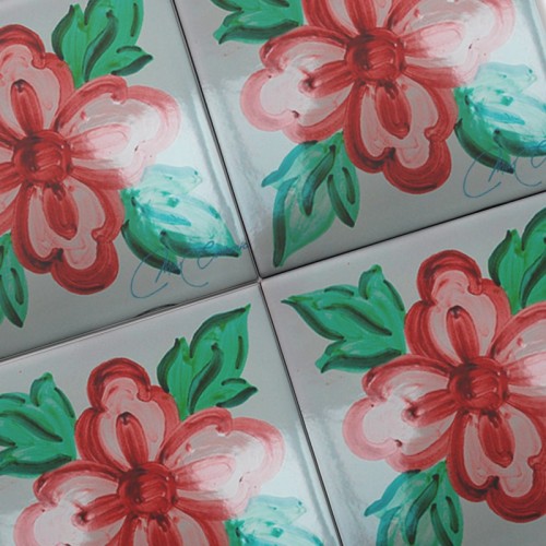 Azulejo Artesanal "Pétalos" 2