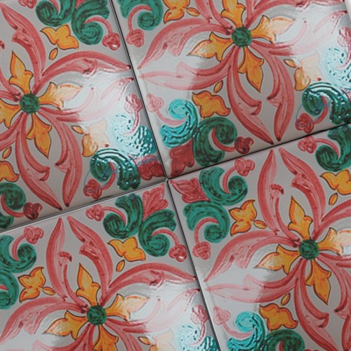 Azulejo Artesanal "Primaveral" Azulejo Artesanal "Primaveral"