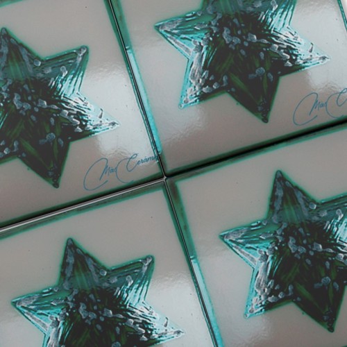 Azulejo Artesanal "Estrella v"