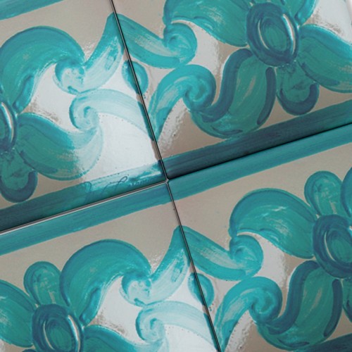 Azulejo Artesanal "Mallorca" Verde Agua Azulejo Artesanal "Mallorca" Verde Agua