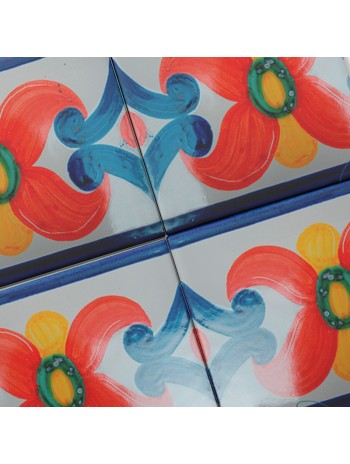 Azulejo Artesanal "Mallorca" Rojo